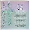 Handmade in usa clear glass cross with sentiment gift for aunt from niecenephew for christmas mothers day aunts birthday religious gift for aunt  urban country home decor