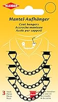 Kleiber 85930 Mantelhänger 3er Set, Metall, schwarz