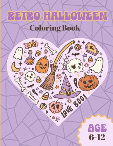 Retro Halloween: Coloring Book - Ages 6-12 - 8.5" X 11" inches (Grab your bundle of joy for this Halloween) image 2