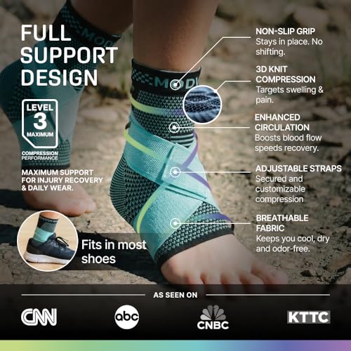 Image of Modvel Foot & Ankle Brace Socks with Adjustable Support Strap - Compression Sleeve for Sprained Ankle, Plantar Fasciitis Relief Tendonitis & Arthritis, Stabilizing Foot & Ankle Support for Women & Men