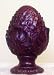 Oakleaf Cone Finial in Mahogany finish for a 1-3/8" dowel rod - 2/pack [CAPITOL CITY LUMBER]