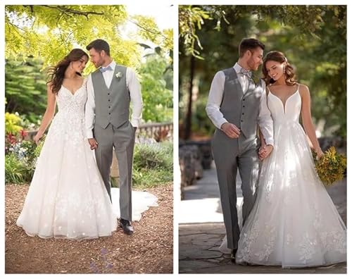 Summer Men Suits Casual 2 Piece Tux for Wedding Groomsmen Vest Pants Set Business Prom3