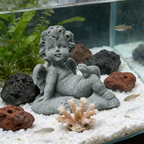 Mini estatua de ángel guardián de arenisca miniatura 5