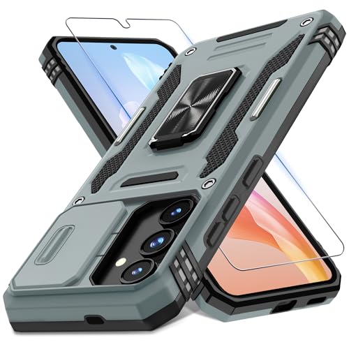 Coque Samsung S25 robuste avec anneau rotatif et protection écran incluse
