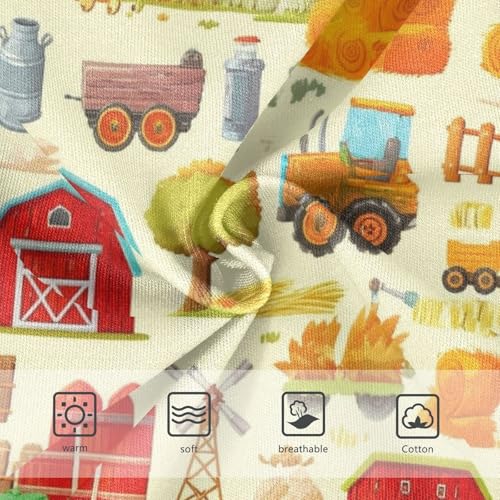 Joisal Colorful Farm Life Beige Cartoon Toddler Underwear Floral 2t Cotton Little Girl Panties Designer Briefs Kids Undies3