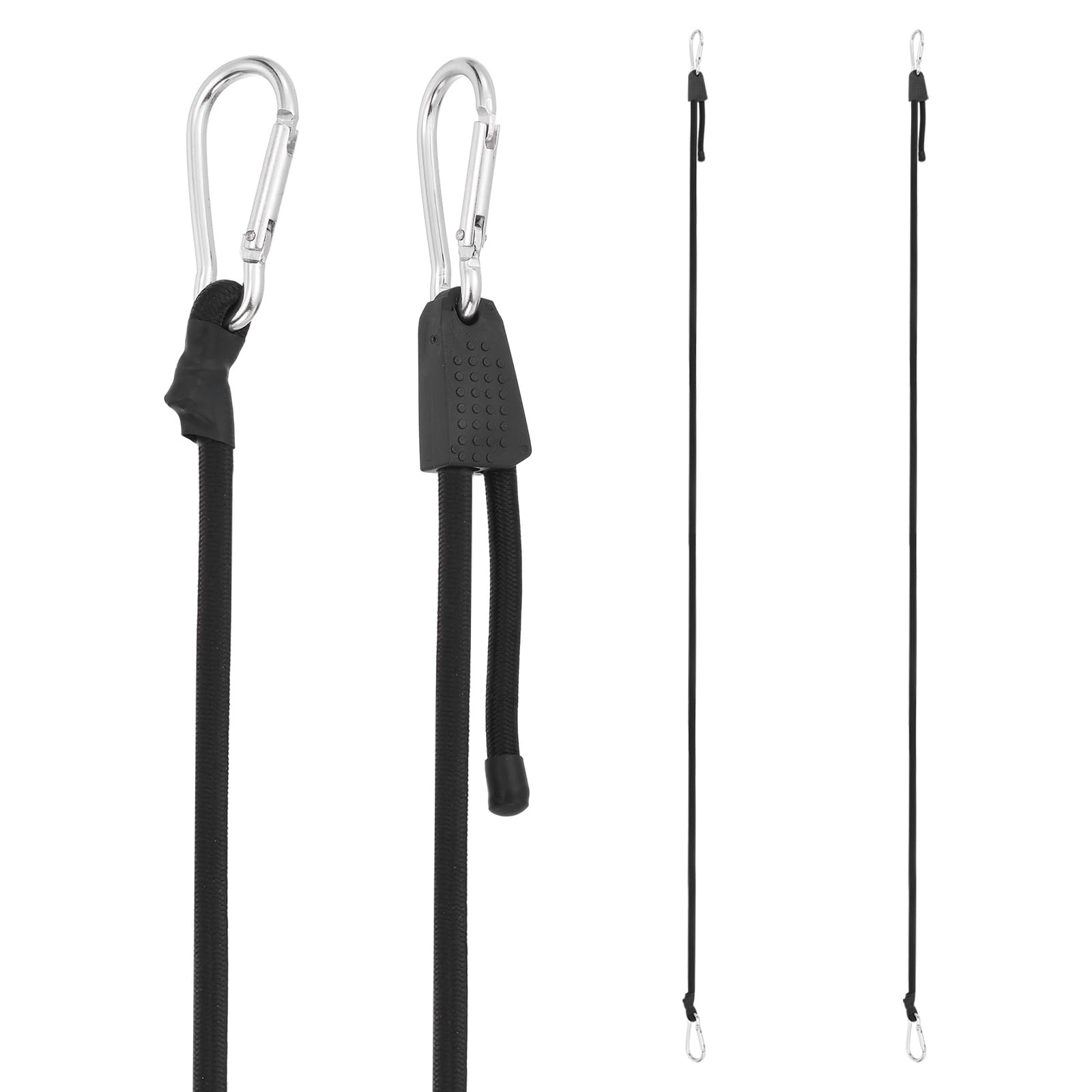 PATIKIL 4PCS 7-80" Heavy Duty Bungee Cord, Elastic Tie Downs Strap, Silver