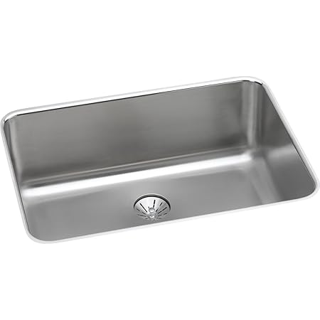 Elkay ELUH241610PD Lustertone Classic Single Bowl Undermount Stainless Steel Sink with Perfect Drain