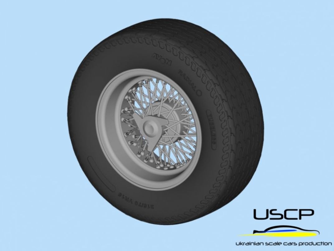 USCP 24P177 1/24 15 Inch Italian Wire Wheels for 250 GTO + Tires