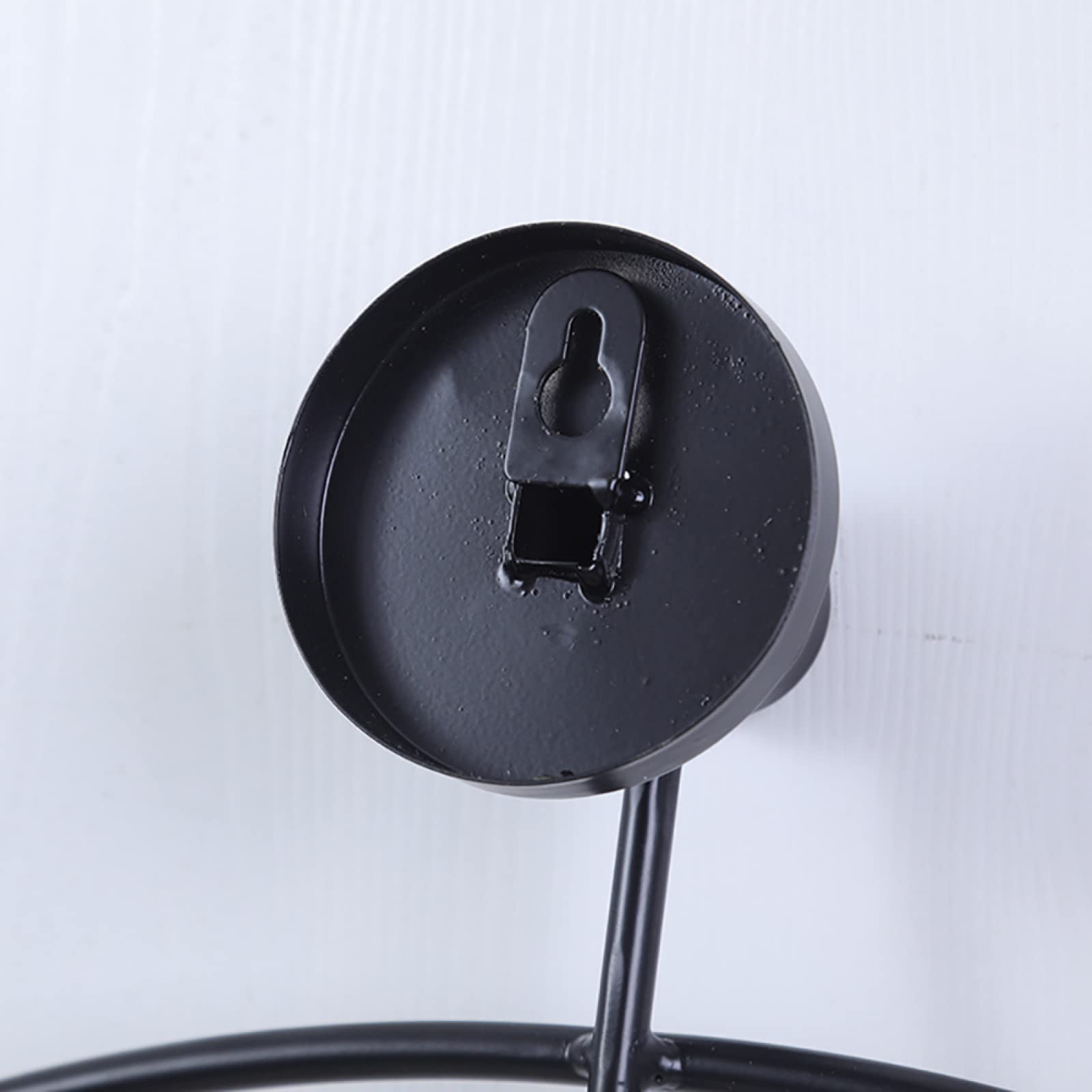 TPARIS Reloj De Pared De Péndulo Oscilante De Estilo Simple Moderno|Arte De Hierro Reloj Colgante Decor Redondo Silencioso Funciona con Pilas,Negro (manecillas De Aluminio),60 Cm (23,6 Pulgadas)