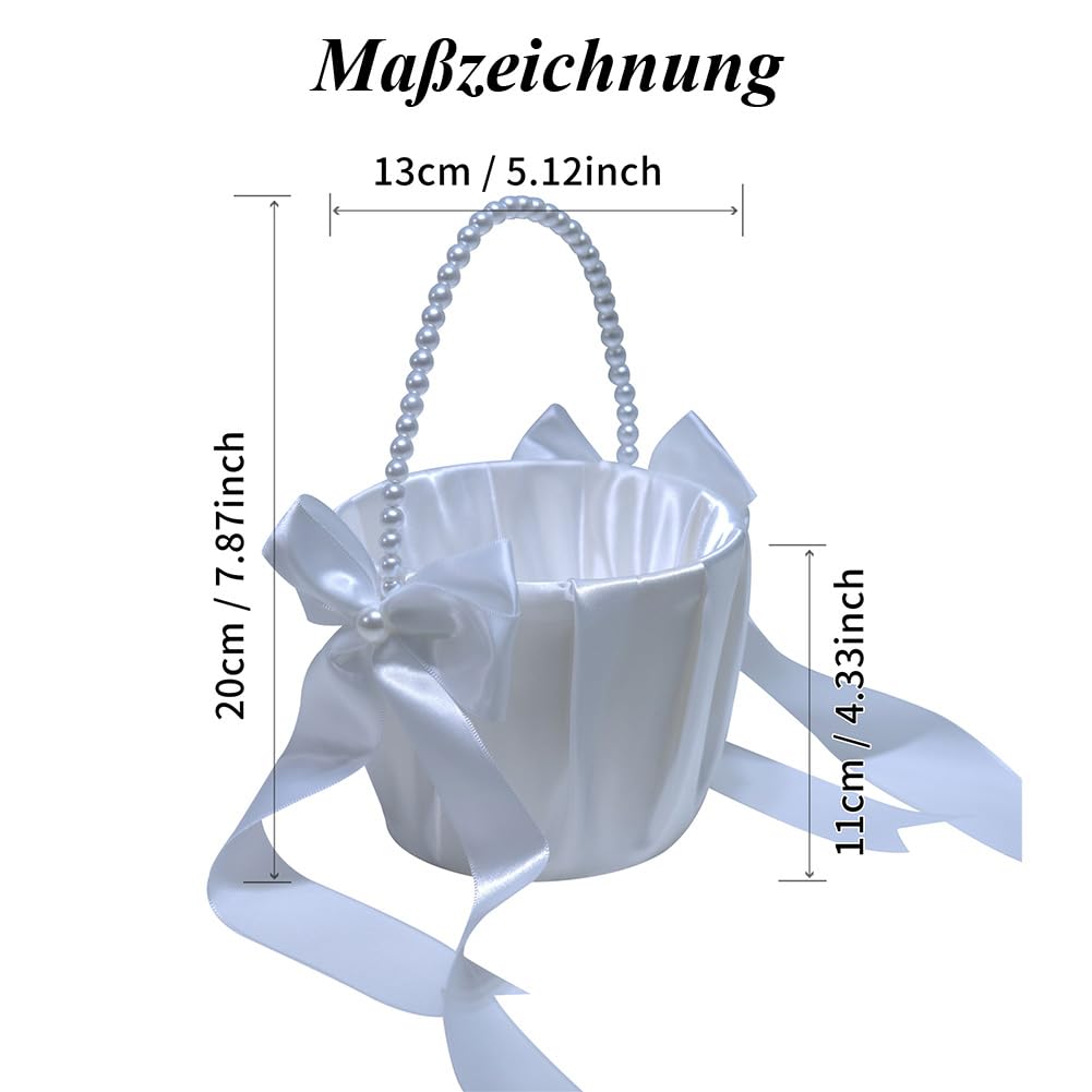 Blumenmädchen Korb 2 Stück Hochzeitskorb Streukorb Streukörbchen hochzeit