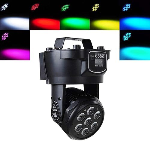 Miniatura 4 de Luces de cabeza móvil de 60 W, 6 IN1, DMX-512, 1618 canales, iluminación de escenario, foco activado por sonido, RGBW+ámbar+UV para fiesta, KTV,