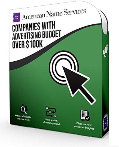 ANS 10,000 Contact Mailing List of Company Advertising Annual Expense