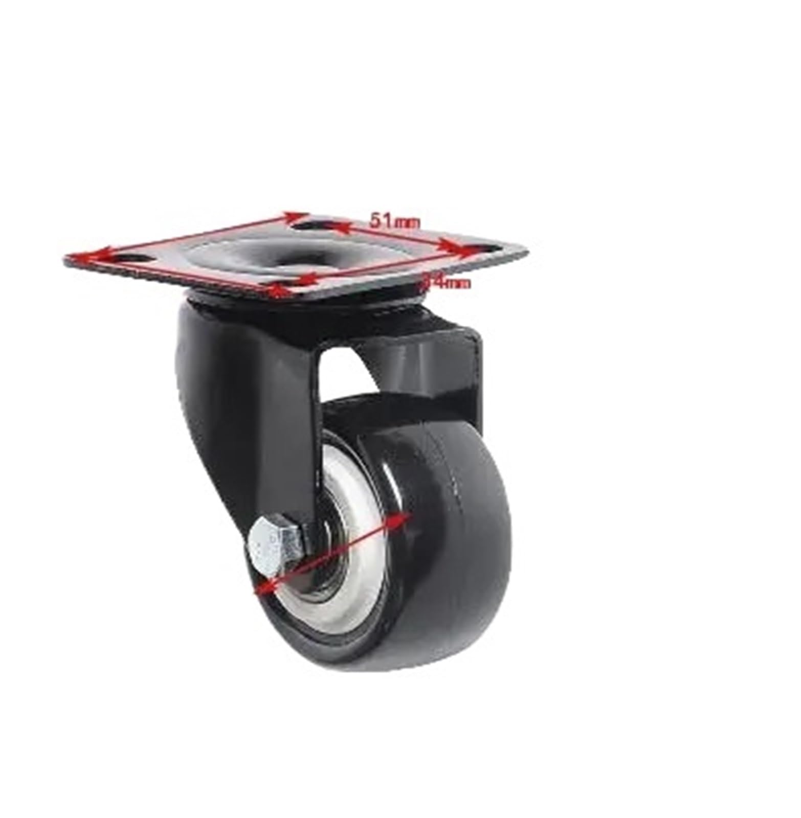 MXXDMOPD 4 Pieces/lot 2 inch casters with Brakes PU Wheels Polyurethane Furniture Speakers Mute(2 Inch Flat Activity)