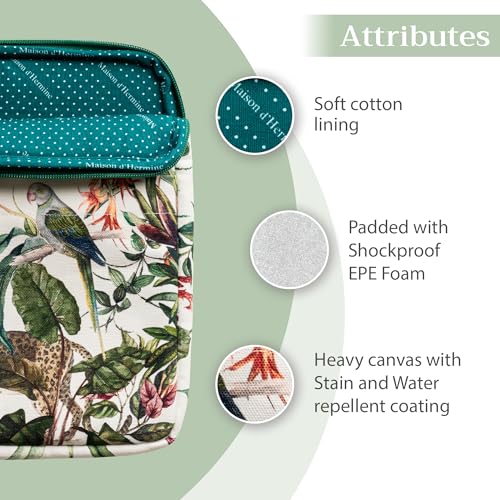 Maison d'Hermine Laptop Sleeve with Handle Case Stain and Water Repellent Cotton Canvas4