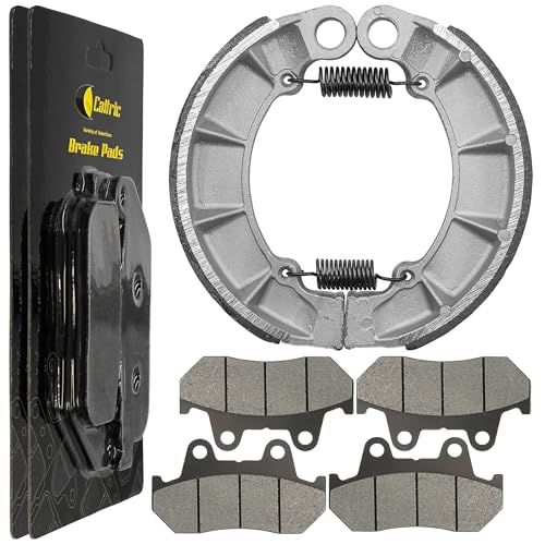 Caltric Front Brake Pads & Rear Brake Shoes Compatible with Honda Vt1100C Vt-1100C Shadow 1100 1985 1986 New