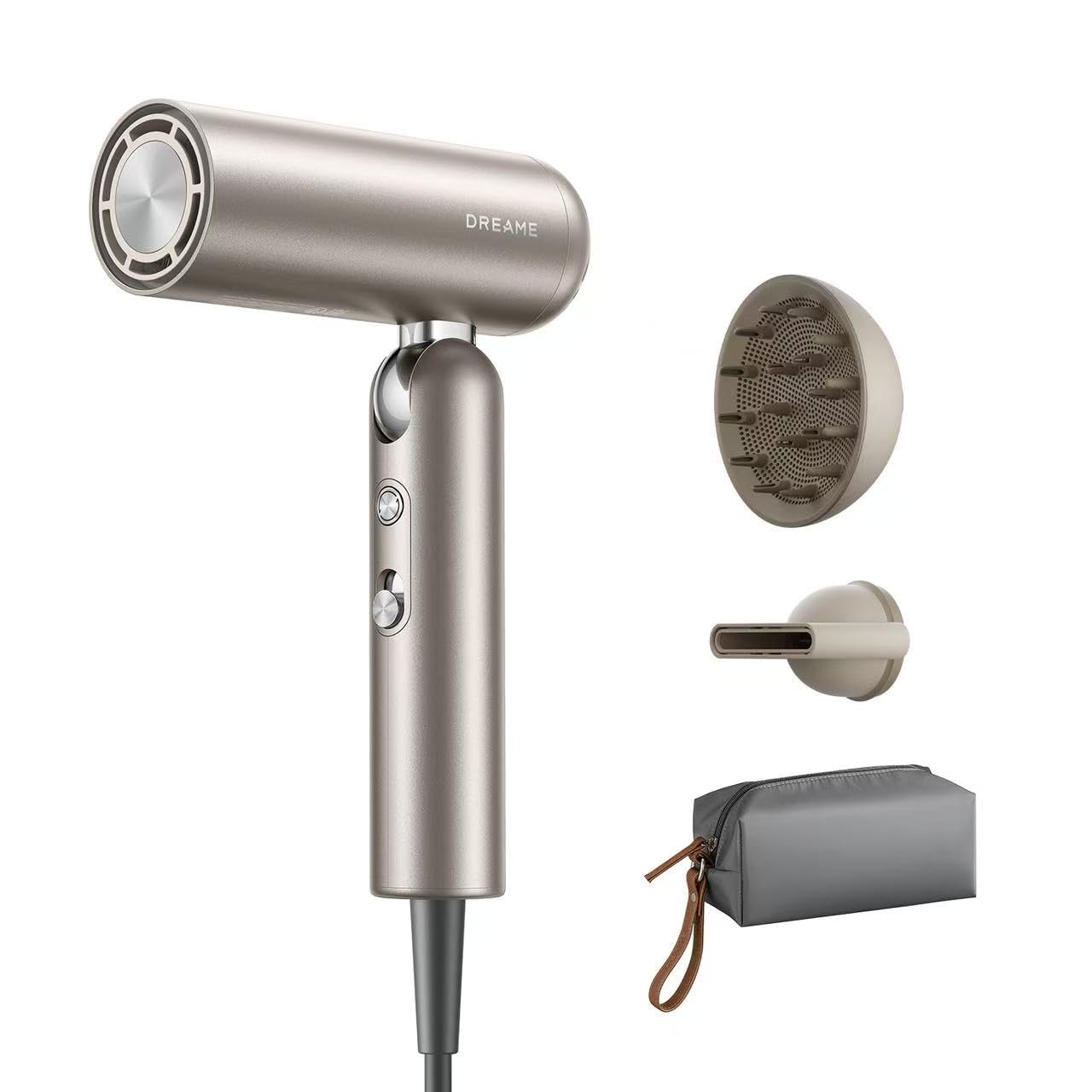 Pocket Hair Dryer 2026 New- Lightweight Foldable Blow Dryer with Diffuser, Fast Drying, H…