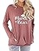 Nlife Women Mama Bear Shirt for Women Long Sleeves Loose Fit Casual Pullover Pocket
