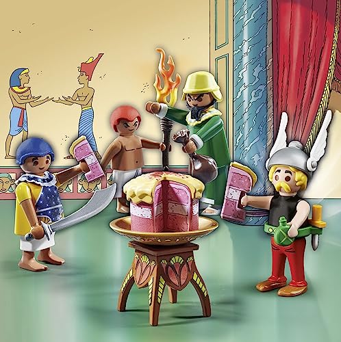 Playmobil Asterix 71269 Ipodermoclis e la torta avvelenata, Asterix, assaggiatore di Cleopatra, Ipodermoclis e il suo aiutante Necrosis, giocattolo per bambini dai 5 anni in su