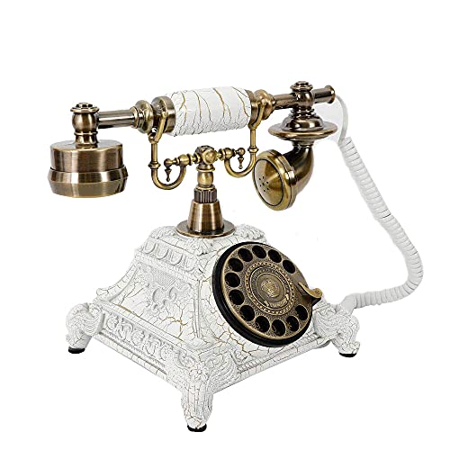 Vintage Telephone Antique Desk Phone Corded Retro Phone Rotary Antique Dial Handset Corded Desk Home Phone Decorative Telephone (Style 1) #TOP25