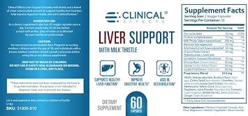 Clinical Effects: Liver Support - Natural Milk Thistle and Zinc Supplement - 3 Pack - Helps Detox and Cleanse the Liver - Supports Liver Function and Digestive Health - Made in the USA