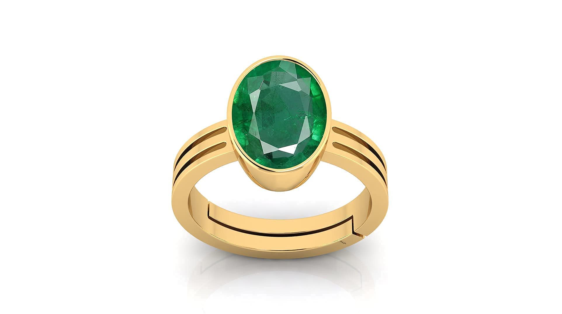 RISHAB GEMSTORE Gems 13.25 Ratti Natural Emerald Ring (Natural Panna/Panna Stone Gold Ring) Original AAA Quality Gemstone Adjustable Ring Astrological Purpose for Men Women by Lab Certified (B09PK76ZGM) Amazon Price History, Amazon Price Tracker