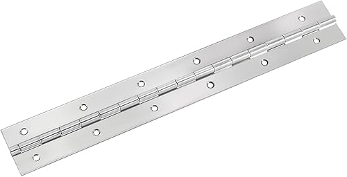 Miniatura 4 de Paquete de 4 bisagras de piano de 14 x 2 pulgadas, bisagra continua de acero inoxidable 304, bisagra de puerta de gabinete pesada pulida con