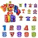 Lydaz Number Robots Transforming Autobots Toy Educational STEM Learning Bots Toys Gift for 3 4 5 6 7 Years Old Boys Preschool Toddlers Kids (0-9 Numbers Robots)