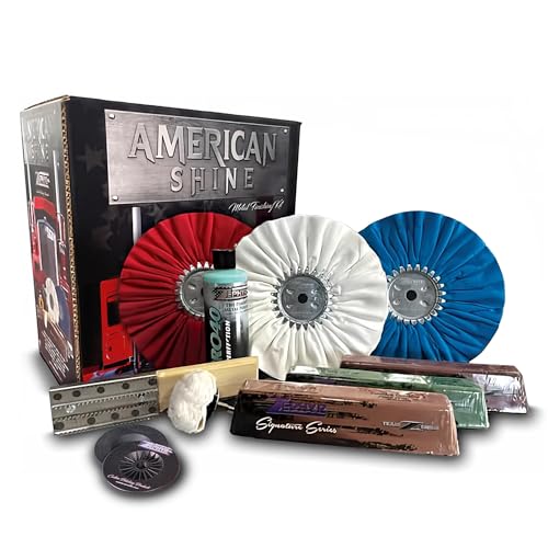 ZEPHYR Custom POLISHING Products American Shine Polishing Kit with Buffing Pads and Polishing Compound, for Big Rigs, Pontoons, and Aluminum Wheels