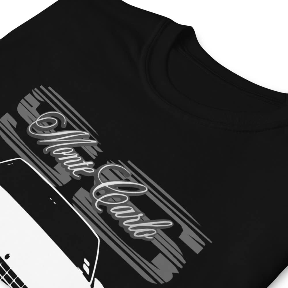 Retro 80s Chevy Monte Carlo SS American Classic Car Graphic T-Shirt | Vintage Car Enthusiast Gift Black