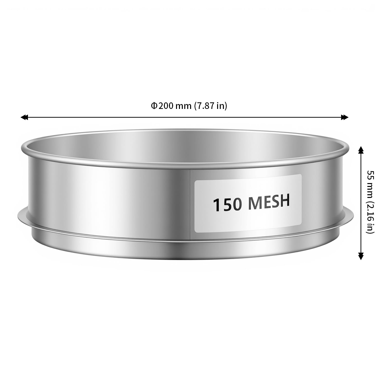SINJEUN 2 Pezzi Setaccio Colino in Acciaio Inox, Maglia Fine 150 e 300 Mesh, Diametro 20 cm, per Polline, Erbe Aromatiche e Spezie