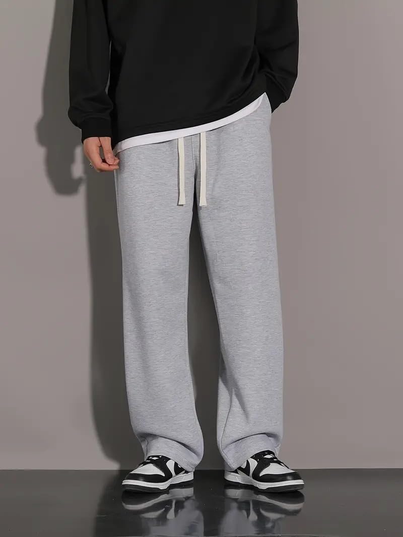 dockstreet Men's/Unisex || Open Bottom || Stretchable || Drawstring Bottom Drawstring Pure Cotton Stretchable Baggy Jogger Pants-picture-55