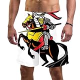 Material: nuestros bañadores de playa están hechos de poliéster y forro de malla, suaves y cómodos, perfectos para diversos deportes y actividades en la playa. Secado rápido y fácil de limpiar y usar.