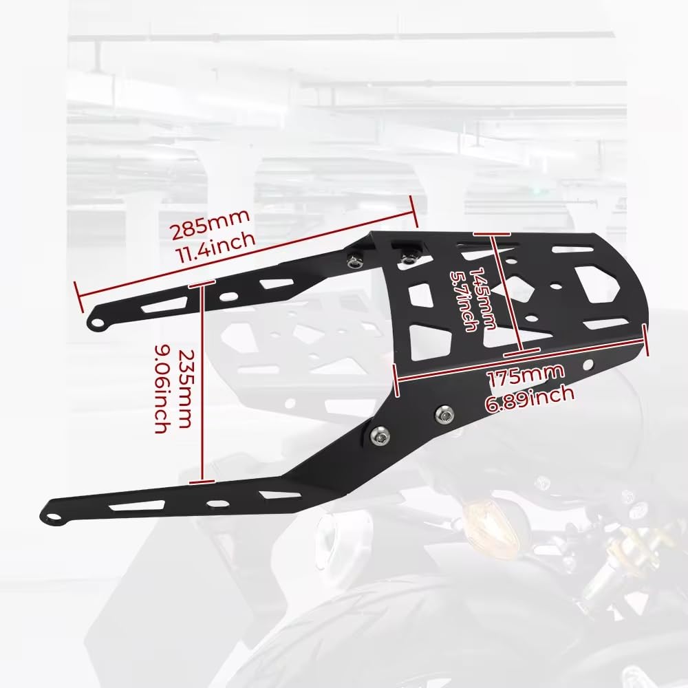 Soporte del baúl la Moto para Grom 125 para MSX125 2022-2024 para MSX 125 Soporte de portaequipaje Trasero de Acero Soporte de Soporte de Equipaje de Asiento Trasero Estante.