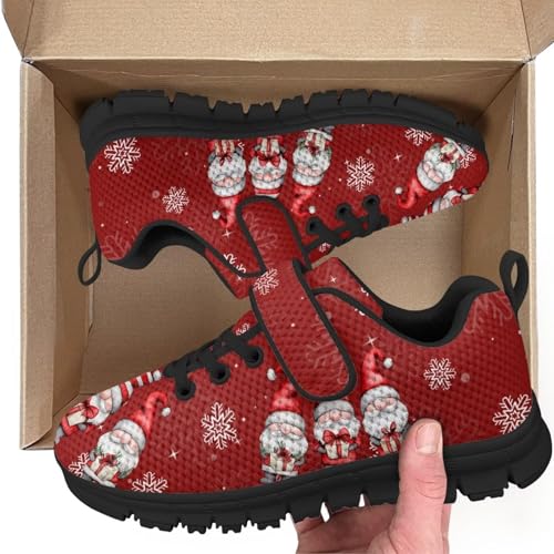 Kids Boys Girls Running Shoes Comfortable Lightweight Slip on Sneakers Athletic Tennis Shoes Christmas Dwarf Pattern2