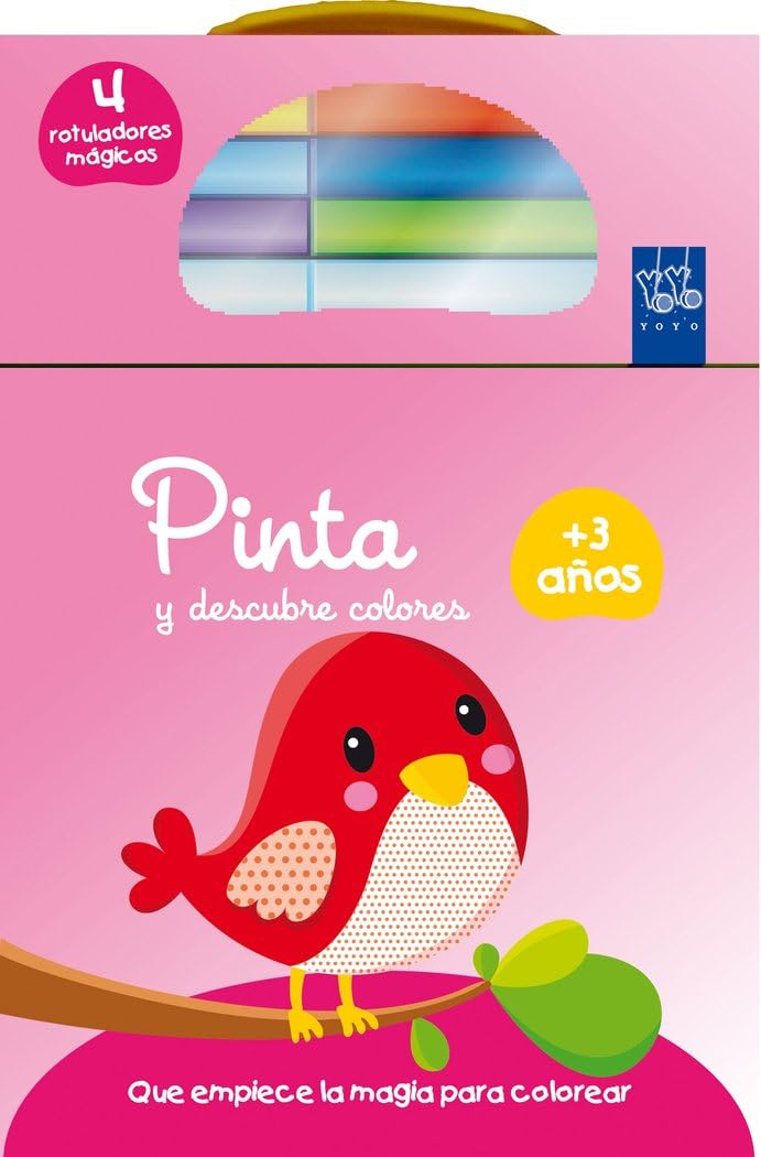 Pinta y descubre colores +3. Pájaro: Con tres rotuladores de colores y un rotulador mágico