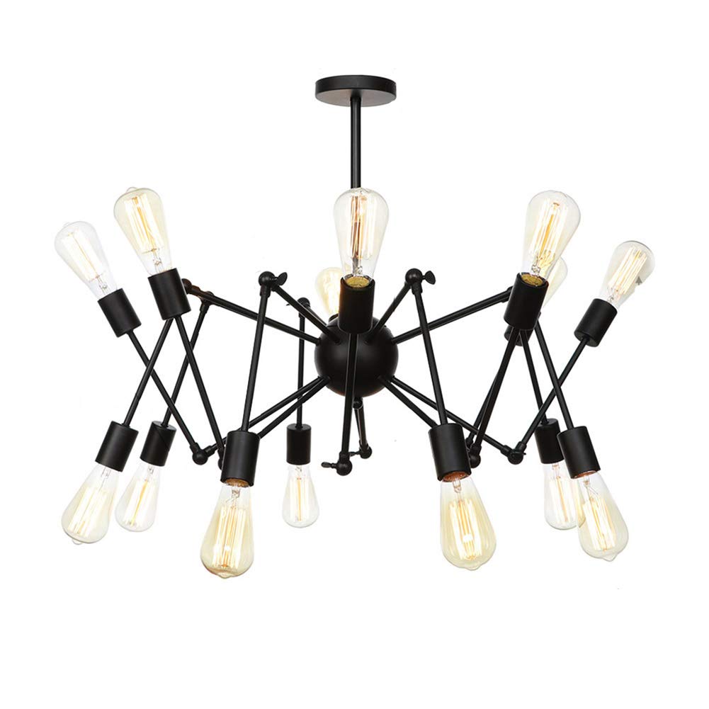 VDOQTLJT E26 Gold Sputnik Chandelier Modern Pendant Light Lighting V-intage Ceiling Fixtures Compatible with Kitchen Living Room Dining Bedroom Farmhouse Wall Sconce(5V,14 head)