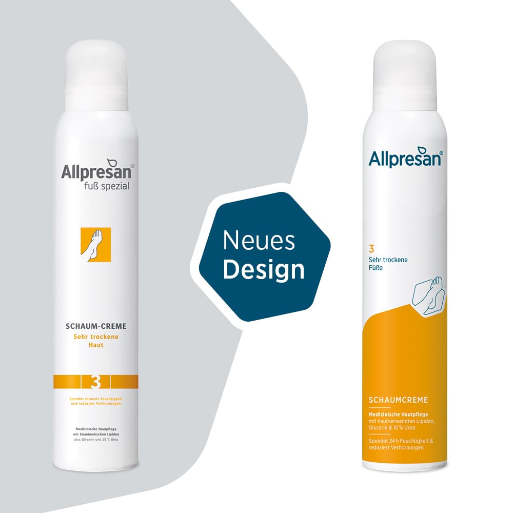 Allpresan Fuß spezial Nr. 3 Schaum-Creme - Fußcreme für sehr trockene Füße - Zur täglichen Fußpflege sehr trockener Haut 200 ml (3)