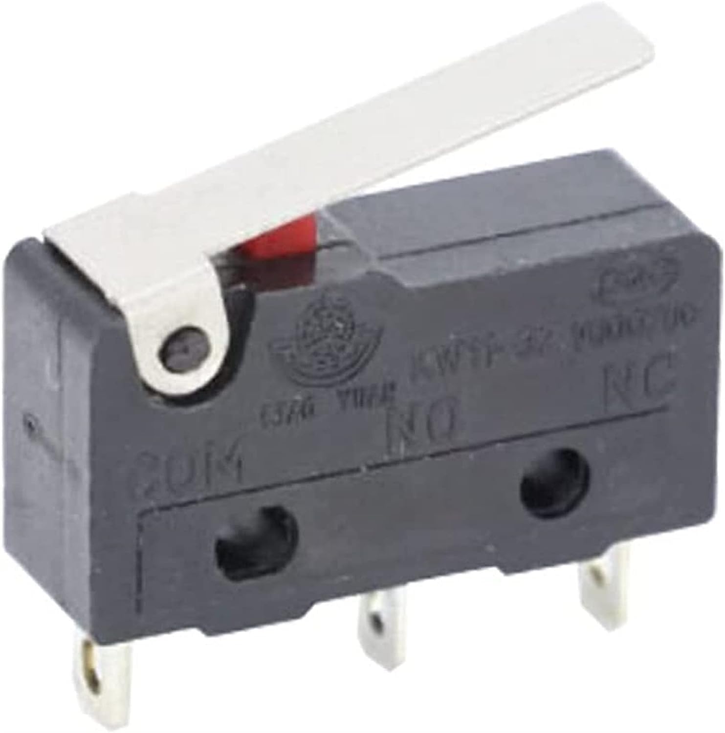 5 uds Mini Micro interruptor de límite NO NC 3 pines terminales PCB SPDT 5A 125V 250V 29mm palanca de arco de rodillo microinterruptores de acción rápida