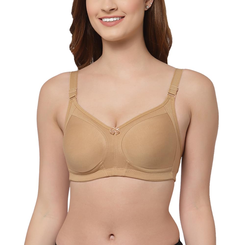 Women's Minimizer Bra Non Padded & Non-Wired Seamless Lingerie Double Layer Cups with Full Coverage-image-8