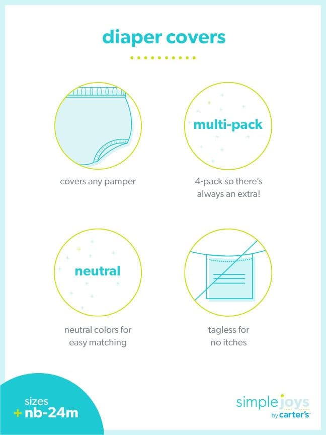 Miniatura 2 de Simple Joys by Carter's Paquete de 4 fundas para pañales para bebé niña