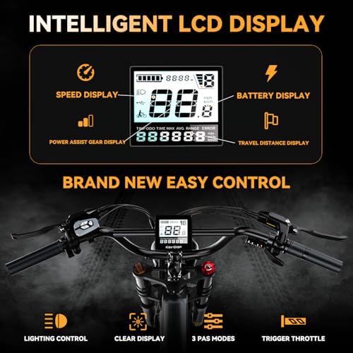 Image of 1000W Foldable Electric Bike,48V 20AH Removable Battery Ebike,80 Miles Max Range Electric Bike for Adults,20 inch Fat Tire Folding Ebike,Adult Electric Bicycle for Commute Beach Snow