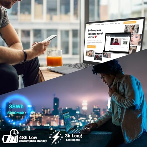 Image of 15.6 inch Laptop, Quad-Core N95 Processor FHD Laptop PC, 16GB DDR4 512GB SSD 1920X1080P Display Portable Laptop Computer, Business Laptop with Fingerprint Unlock with WiFi, BT4.2 Mini HDMI, USB 3.2