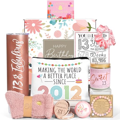 13th Birthday Gifts for Girls, 13 Year Old Girl Born in 2012 Gifts 10 Pieces Unique 13th Birthday Gift for Daughter, Niece, Granddaughter, Official Teenager 13 Year Old Bday Gift for Her, Teen Girl