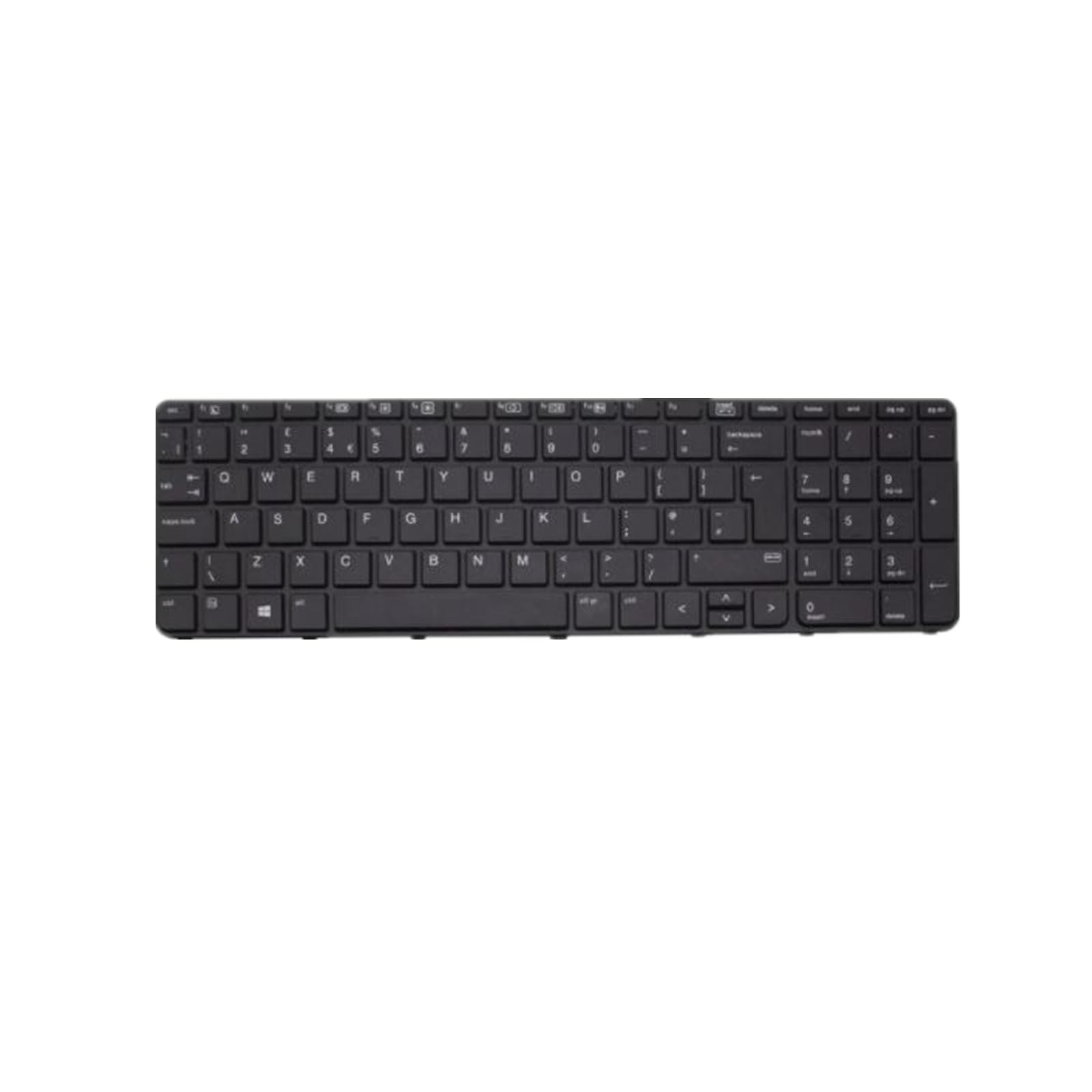 Teclado HP ProBook 470 G4 para redactar y programar en inglés con diseño UK English negro 2