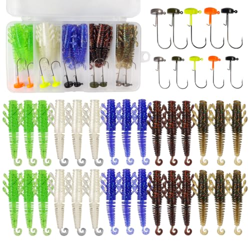 Eupheng TPR Floating Ned Rig Baits, Durable Finesse Stick Worms Ribbed Body & Tail Design for Bass Fishing Texas or Drop Shot Rig by EUPHENG - Used condition - US$10.29