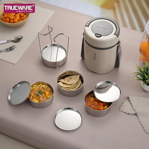 Image of Tureware Electric 4 PU Insulated 4 Stainless Steel Container 450 ML Each Thermoware Electric Lunch Box