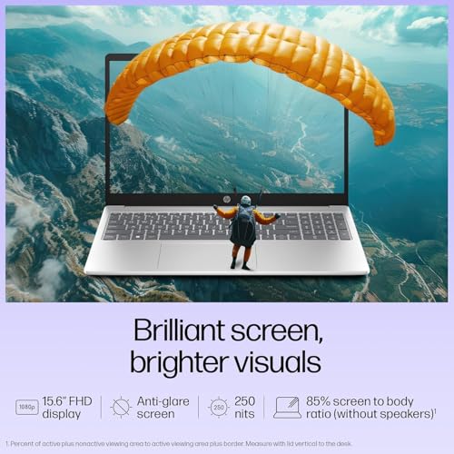 Image of HP 15 Smartchoice, 13th Gen Intel Core i3-1315U(8GB DDR4,512GB SSD) FHD, Anti-Glare, Micro-Edge, 15.6'' /39.6cm, Win11, M365(1yr)*Office24, Silver,1.59kg, fd0572TU, FHD Camera w /Shutter, Backlit Laptop