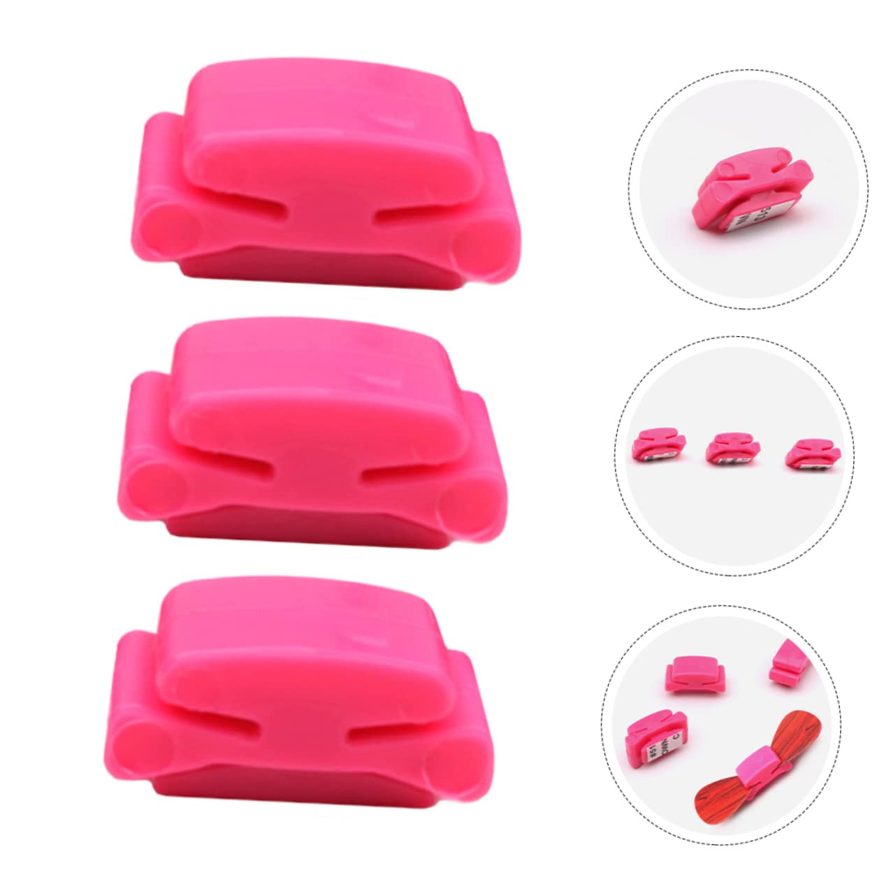 MUELODSIC Guitar Pick Storage Clamp 3 Pcs Self-adhesive Guitar Pick Holders Rubber for Travel Party School