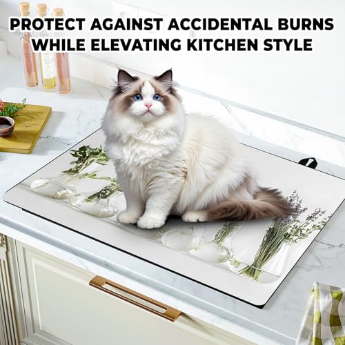 Image of Stove Top Cover for Home Decoration Kitchen Pad Washable Cooktop Covers Countertop Stove Protector Mat for Home Kitchen Cooktops (vase, 28 inchx20 inch)
