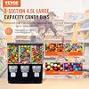 VEVOR Commercial Vending Machine, Triple Compartment Candy Dispenser with Iron Stand, Gumball and Candy Machine for Business, Coin Operated Gumball Bank for Toy Capsules Bouncy Balls Candy Nut, Black